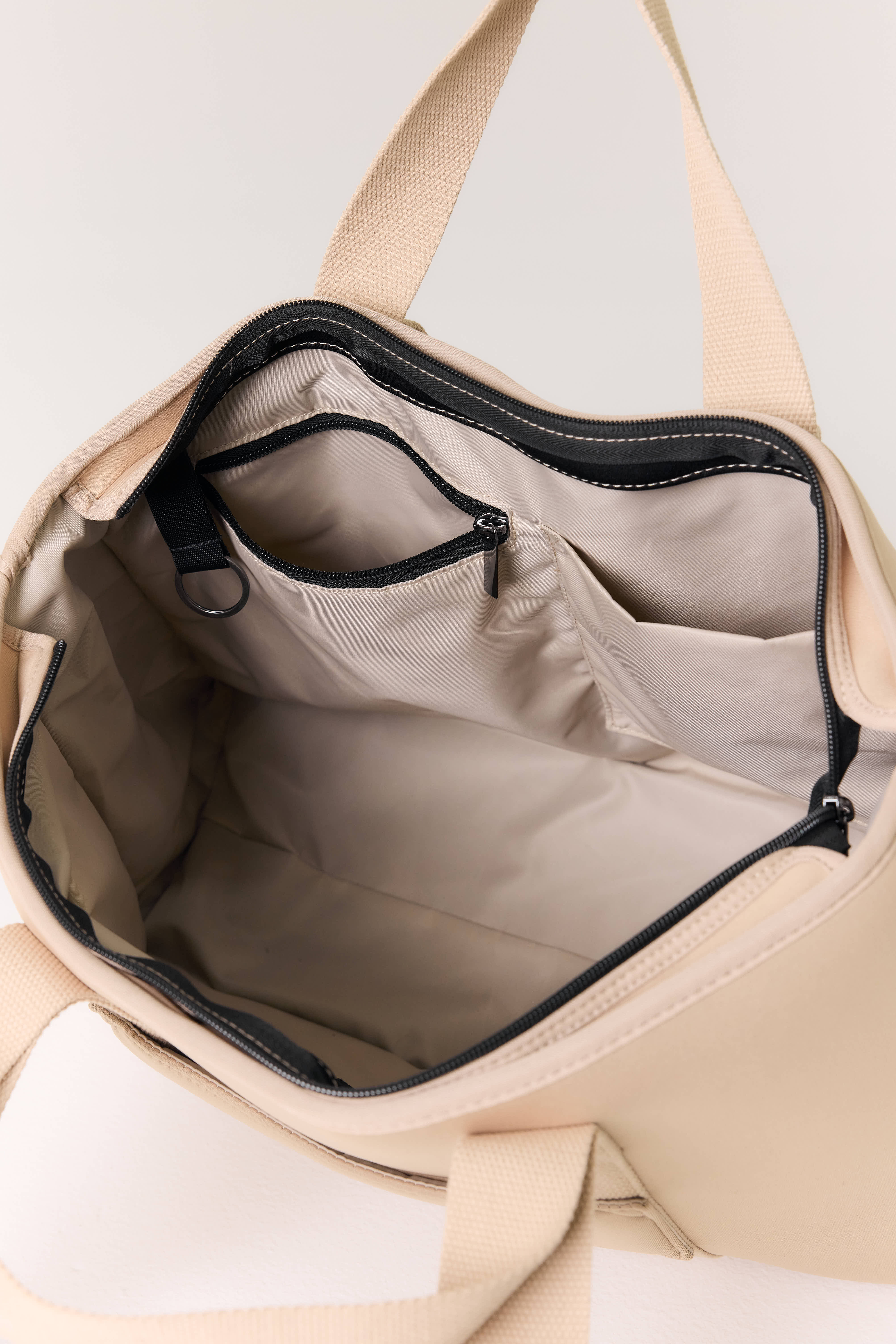 Rover (Almond) Large Neoprene Tote - With Zip Closure - Image 3