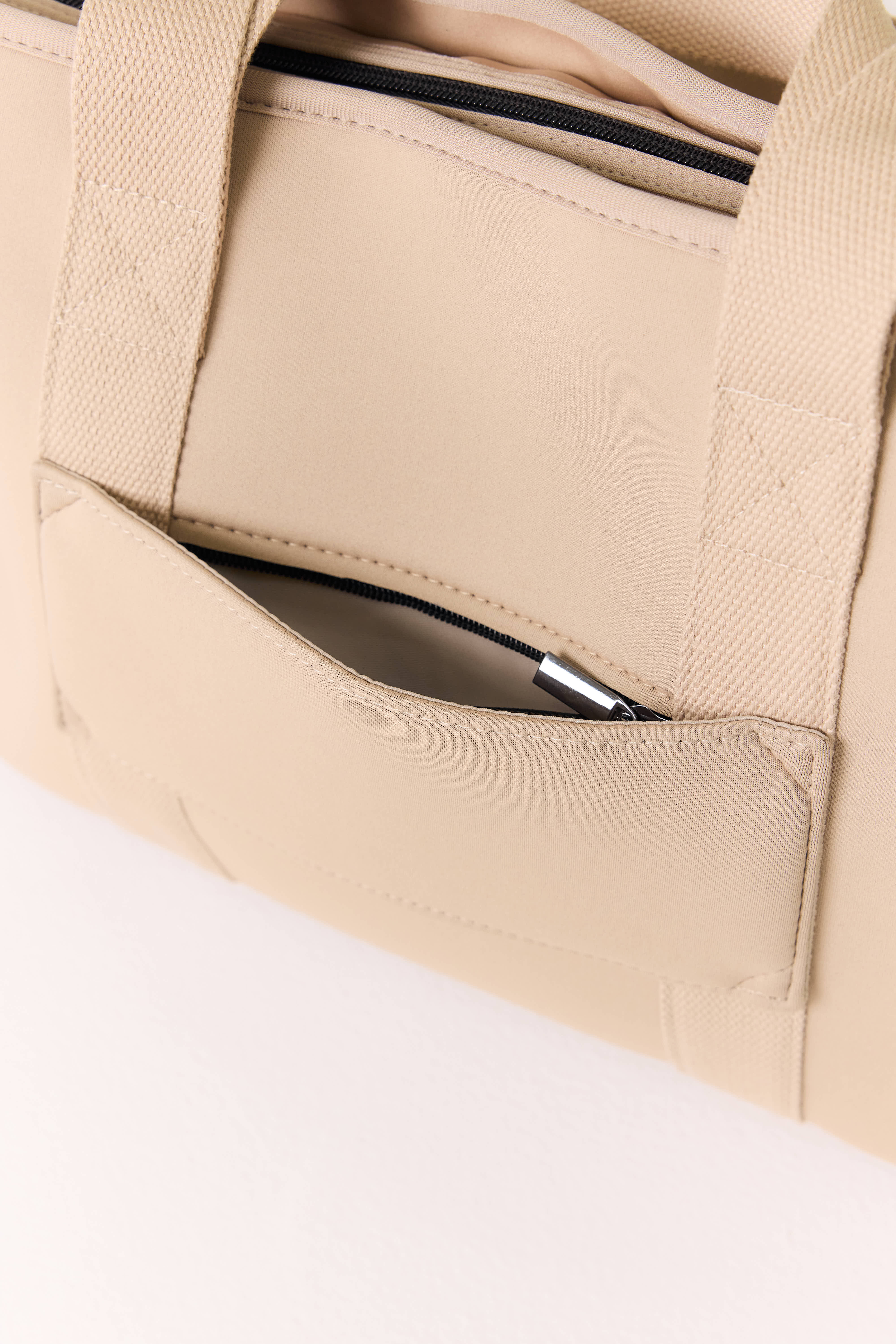 Rover (Almond) Large Neoprene Tote - With Zip Closure - Image 4