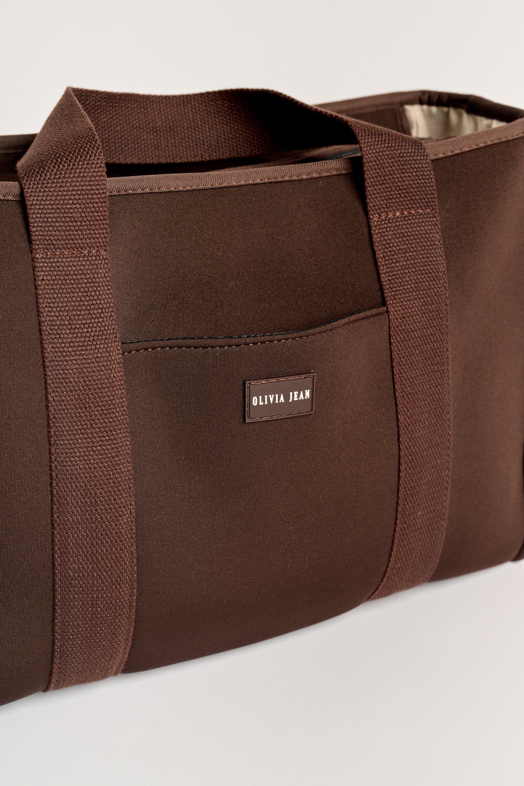 Rover (Chocolate) Medium Neoprene Tote - With Zip Closure - Image 3