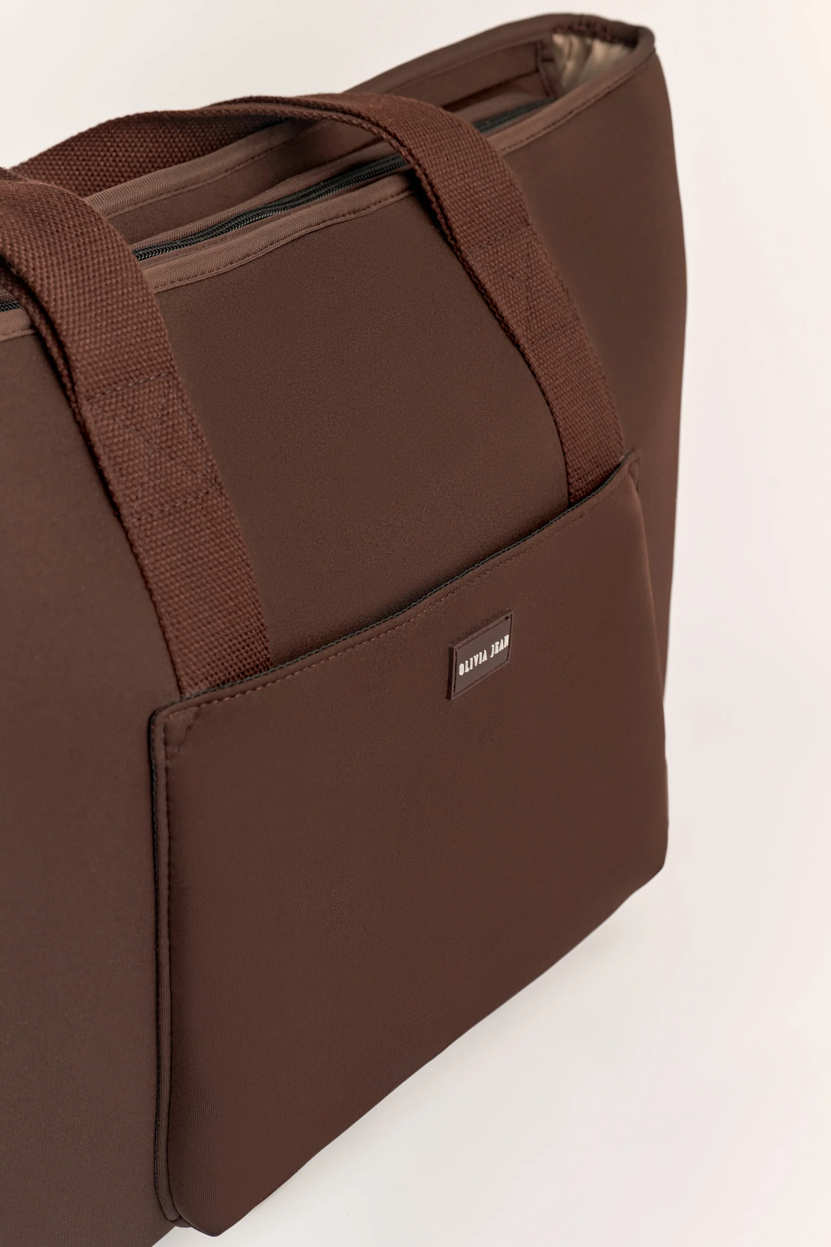 Rover (Chocolate) XL Neoprene Tote - With Zip Closure - Image 3