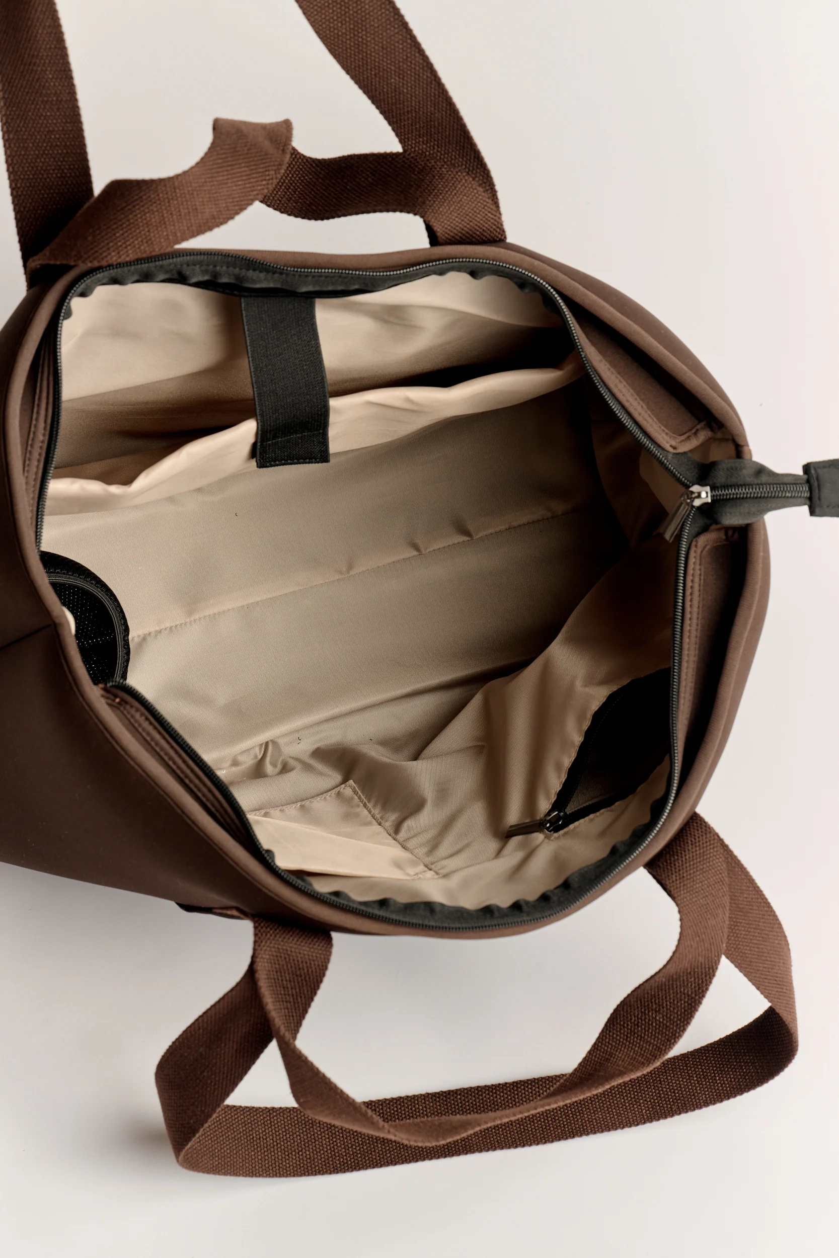 Rover (Chocolate) XL Neoprene Tote - With Zip Closure - Image 4