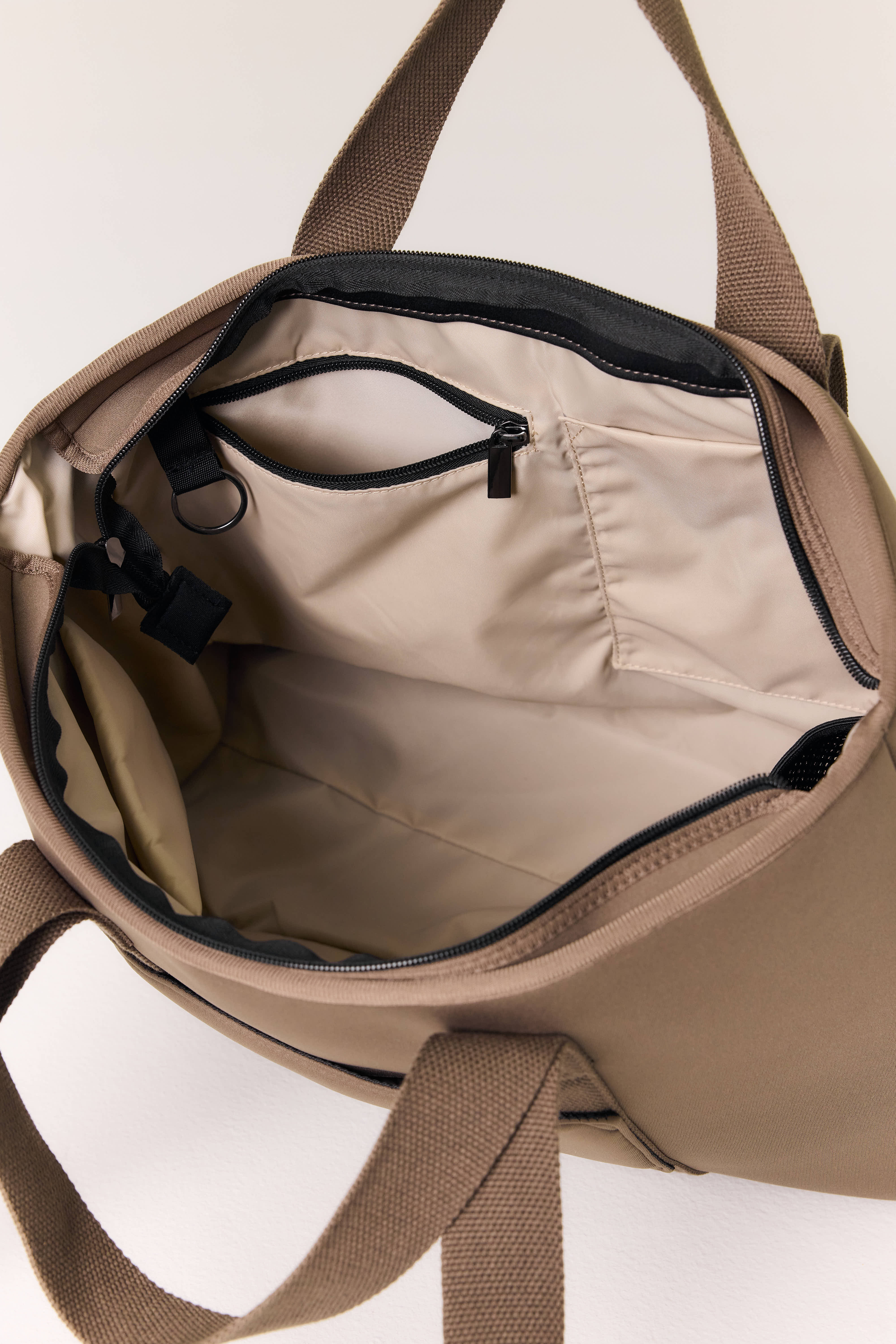Rover (Taupe) Large Neoprene Tote - With Zip Closure - Image 3