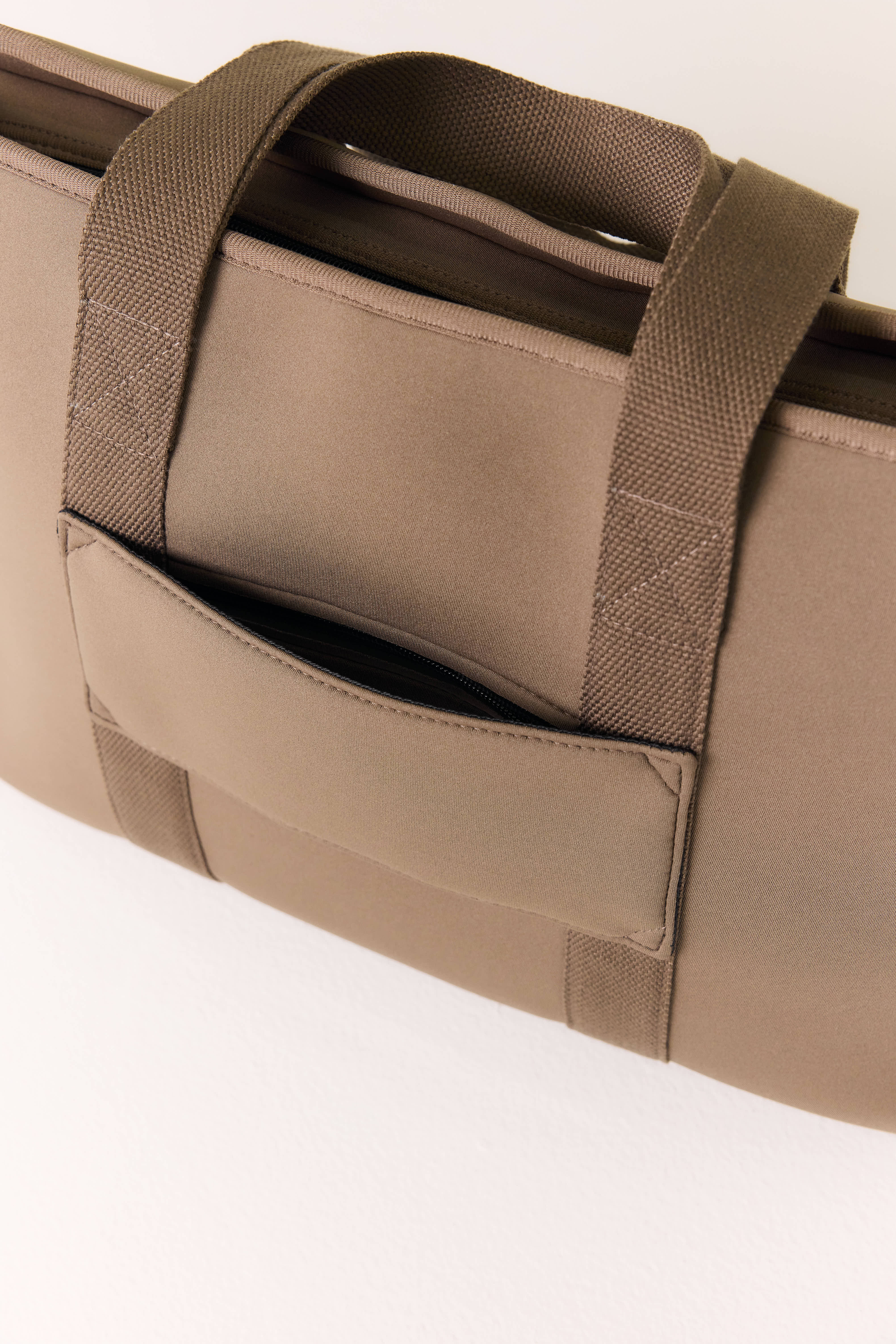 Rover (Taupe) Large Neoprene Tote - With Zip Closure - Image 4
